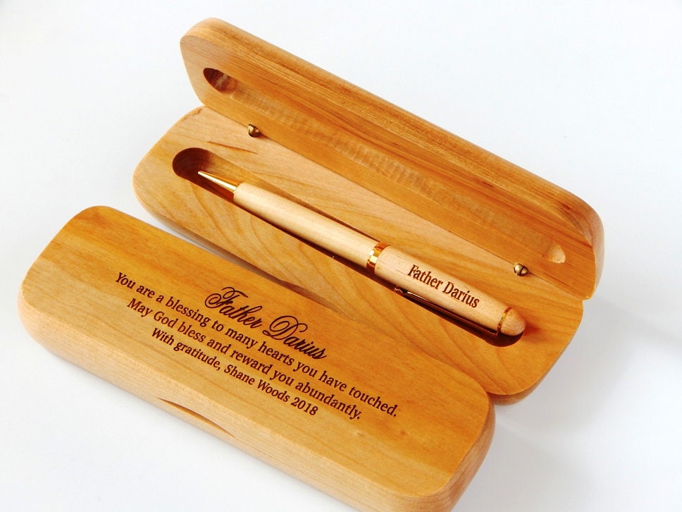 Personalized Wood Pen Gift Set: Engraved Religious Leader Appreciation ...