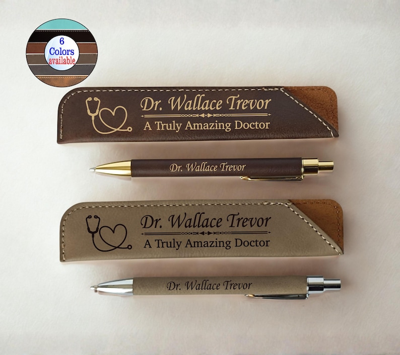 Custom Phd Supervisor Leather Pen and Case: Personalized Professor Gift ...