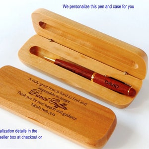 Boss Thank you Gift Appreciation Gifts for Lady Personalized Wooden Pen Leaving Gift image 1