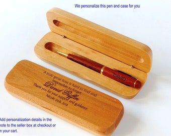 Boss Thank you Gift - Appreciation Gifts for Lady - Personalized Wooden Pen - Leaving Gift