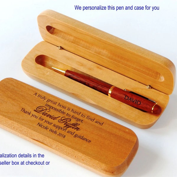 Boss Thank you Gift - Appreciation Gifts for Lady - Personalized Wooden Pen - Leaving Gift