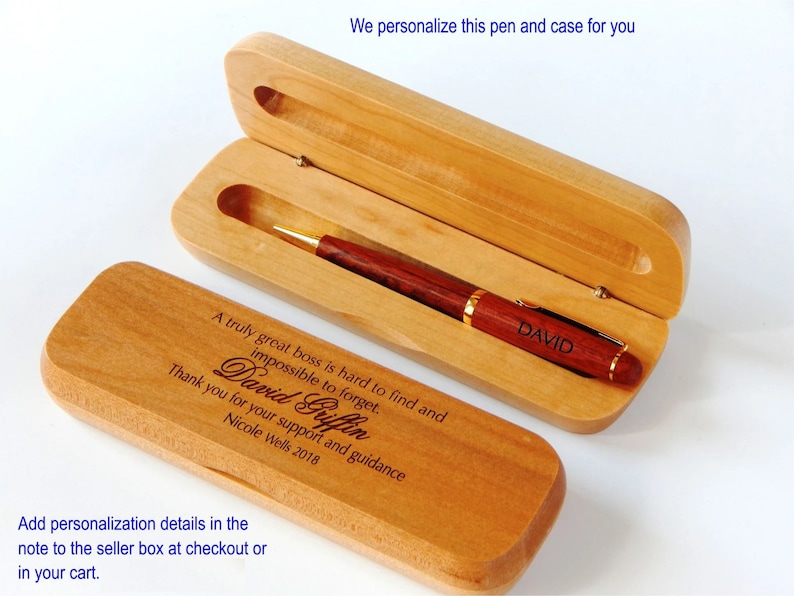 Boss Thank you Gift Appreciation Gifts for Lady Personalized Wooden Pen Leaving Gift image 1