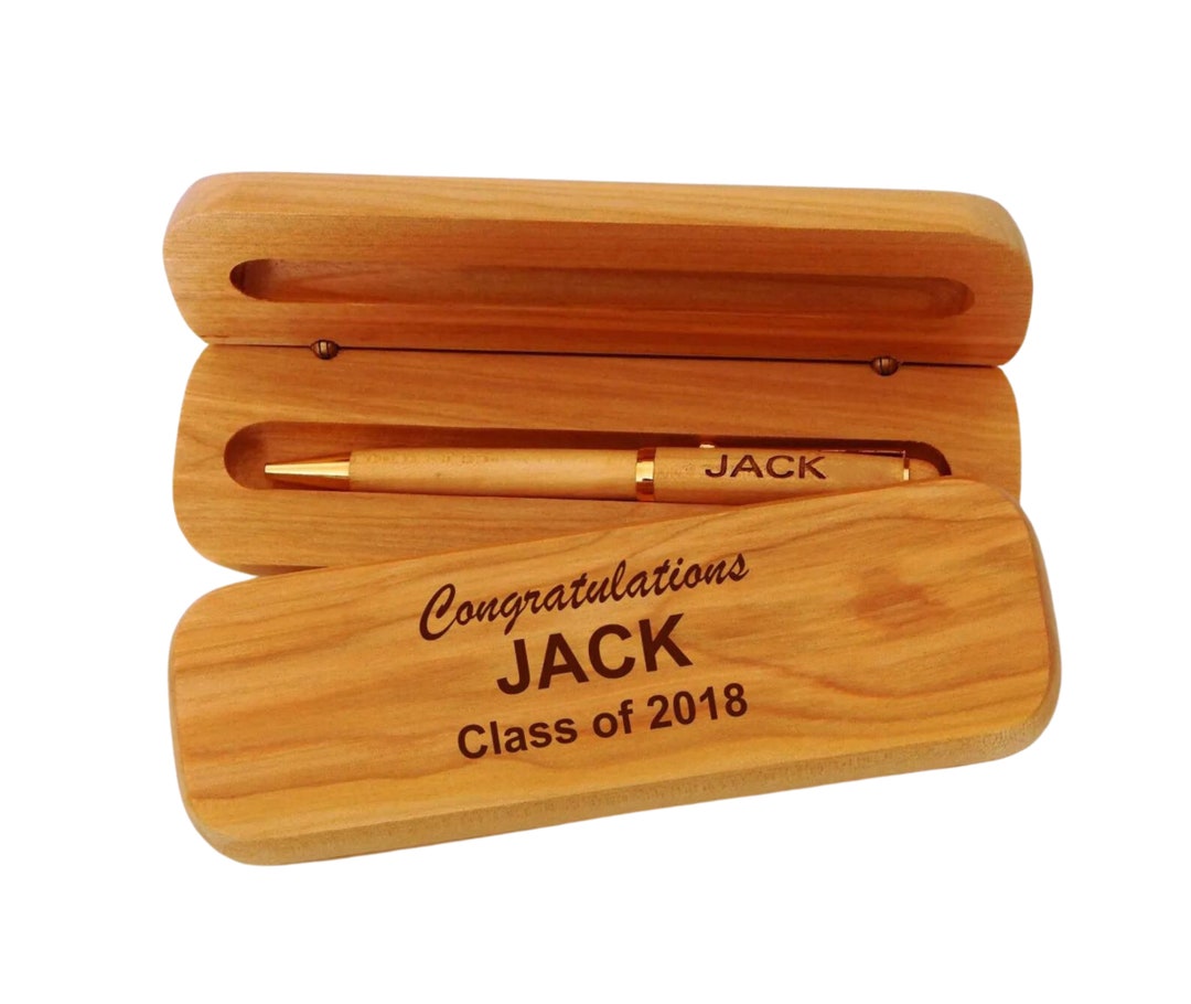 Personalized Graduation Gift: Engraved Wood Pen and Case - Etsy