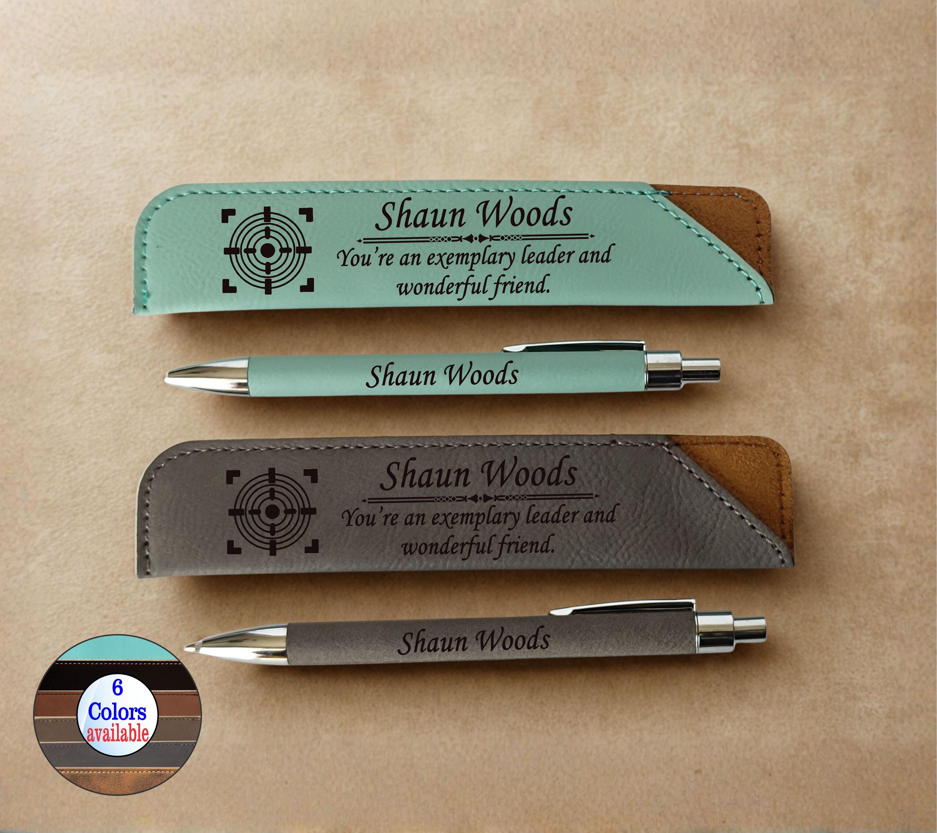 Custom Graduation Gift: Engraved Leather Pen and Case - Etsy
