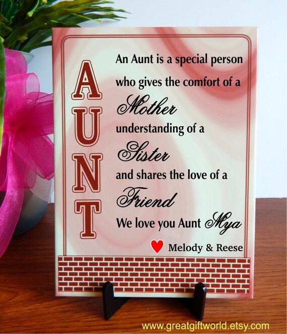 Birthday Gift for Auntie Aunt Christmas Gifts Personalized Etsy
