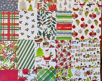 Christmas Paper Pack, Patterned Paper, Junk Journal, Mixed Media Scraps, Patterned Cardstock, Scrapbooking Paper. Xmas Ephemera Packs