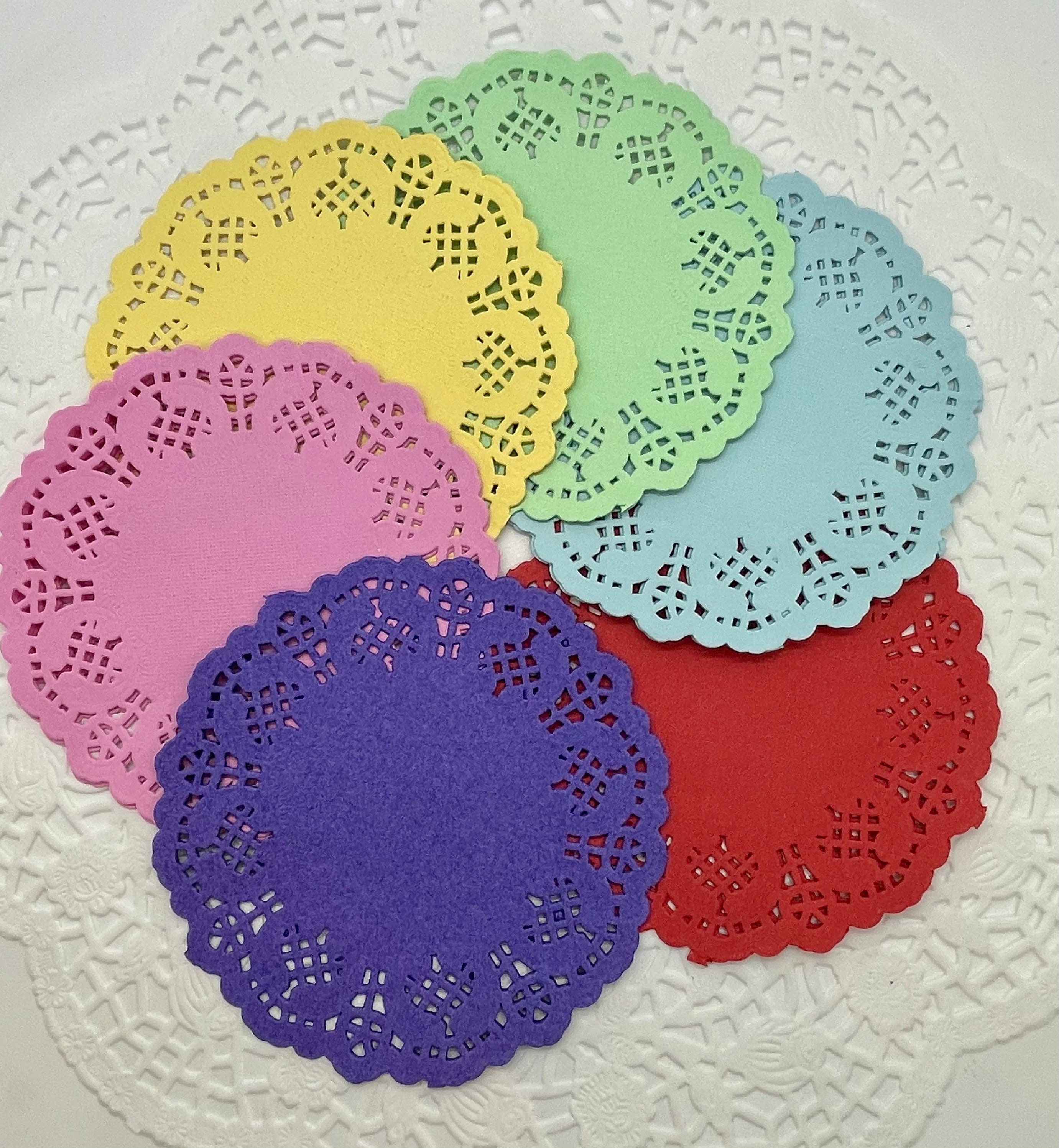 Set of 30 Colored Paper Lace Doilies. Junk Journal Etsy