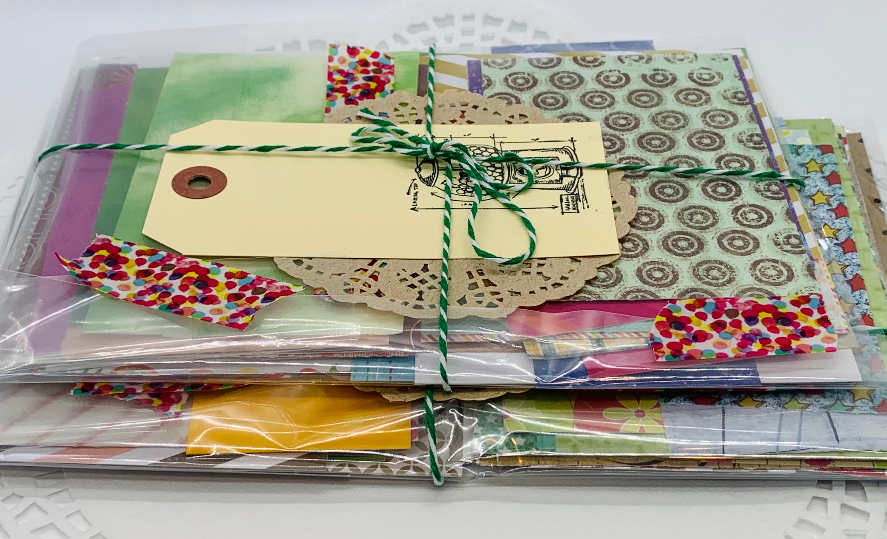 50 Piece Mixed Lot of Cardstock Pieces. Scrapbook Paper Etsy