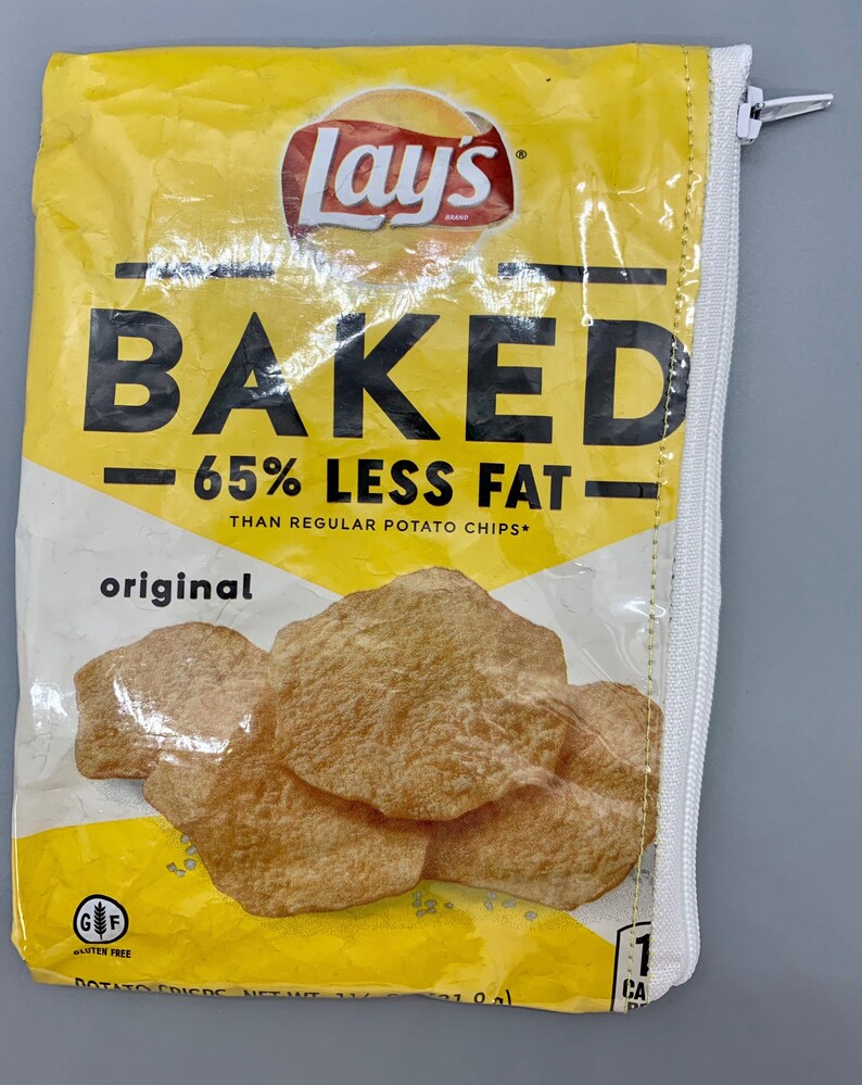 Baked Lays Recycled Vinyl Bag. Chip Bag. Vinyl Purse. Chip Etsy