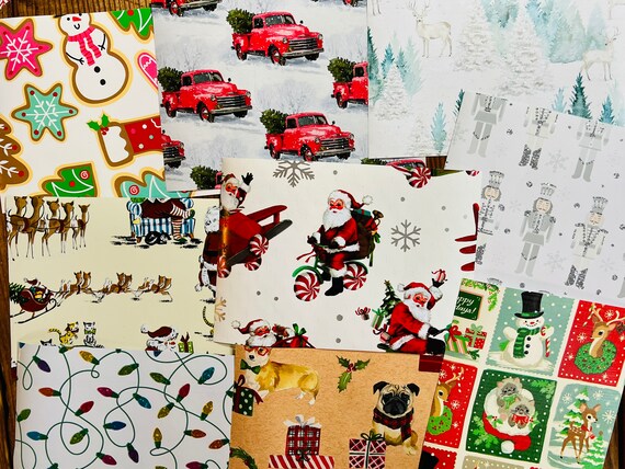 Shpwfbe Vintage Christmas Decorations Wrapping Paper Vintage Gift Wrapping  Paper Holiday Gift Paper Book Cover Paper 2022 Christmas Wrapping Paper