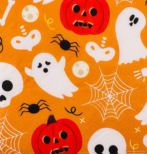 Halloween Ghost Paper Napkins - Perfect For Halloween Party Decorations And Table Settings
