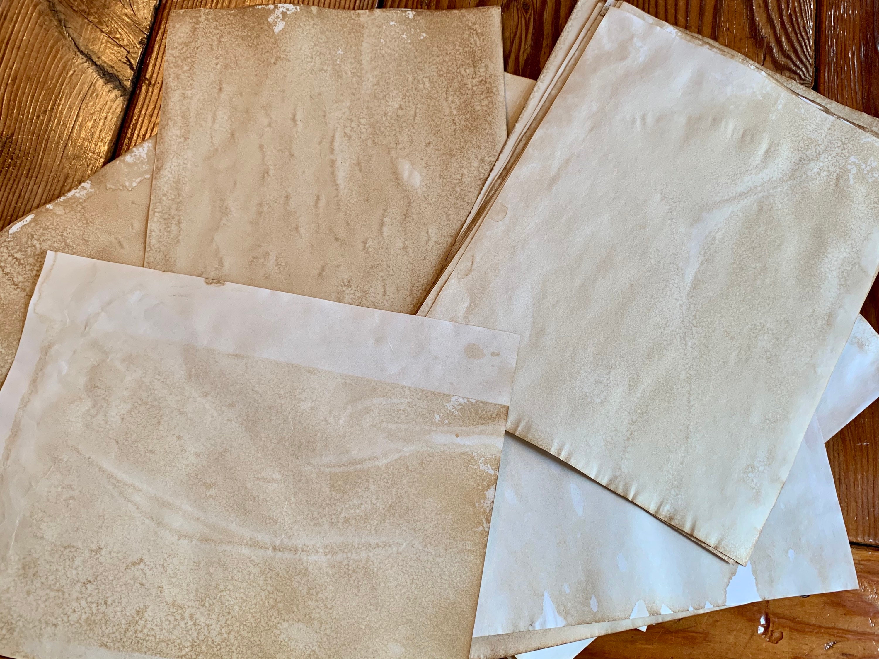 25 Sheets of Coffee Dyed Papers. Coffee Stained Paper Pack. Etsy