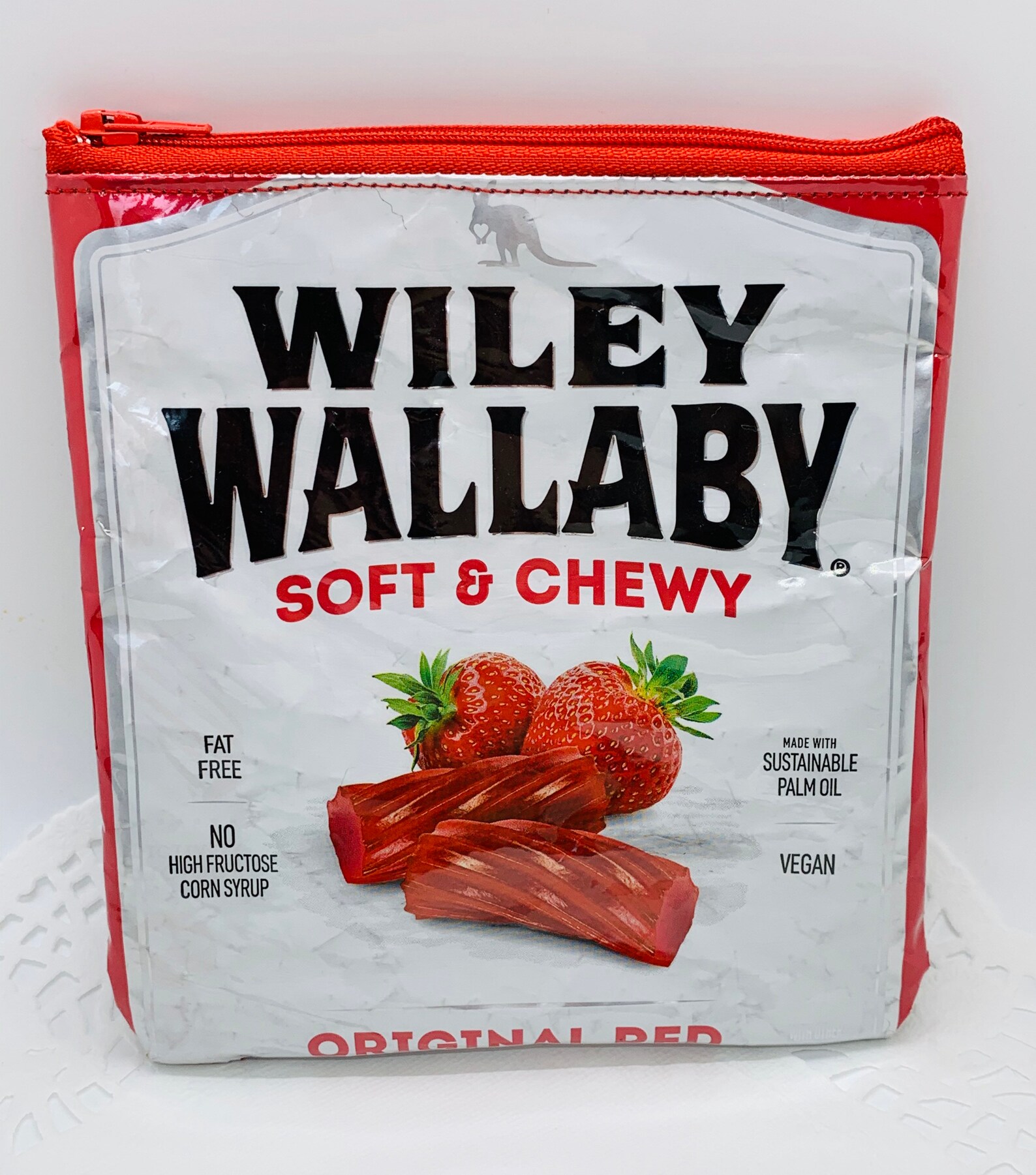 Red Licorice Recycled Vinyl Wrapper Bag. Food Bag. Candy Etsy