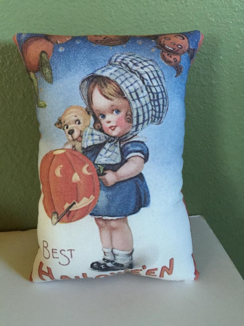 Vintage Halloween Decorative Pillow. Primitive Halloween Etsy
