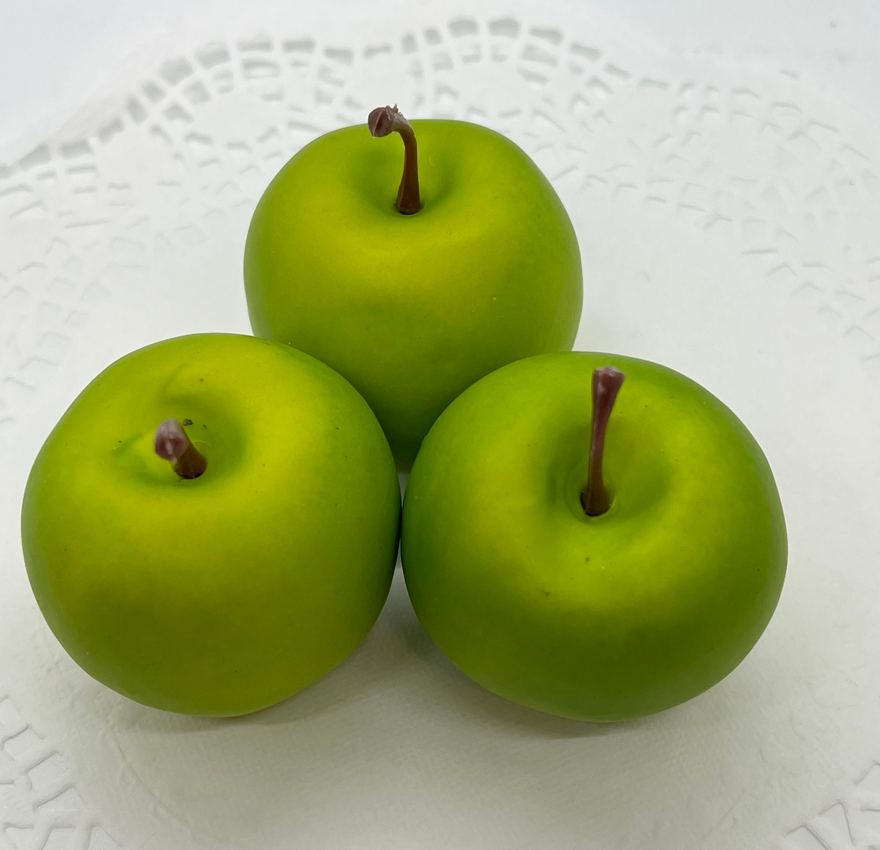 4 Large Artificial Green Applesfruit 【同梱不可】