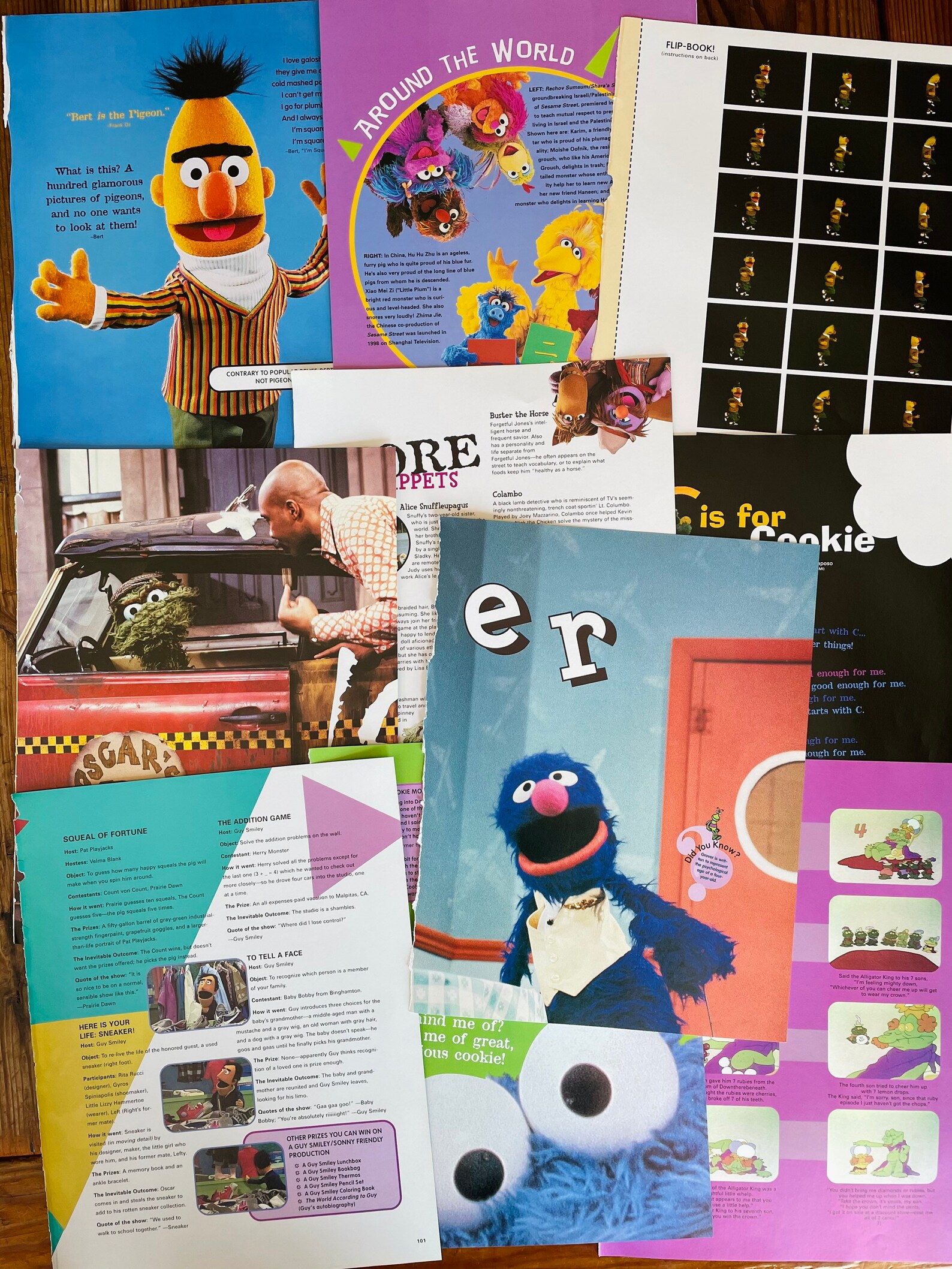 10 Large Sesame Street Book Pages. Ephemera.mixed Media Etsy