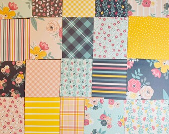 Flower/Garden Paper Pack, Summer Patterned Paper, Junk Journal, Mixed Media Scraps, Patterned Cardstock, Scrapbooking Paper. Ephemera Packs