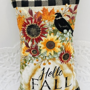 Fall Pillow. Rustic Decor. Kitchen Decor. Coffee Bar. Tiered Tray Decor. Country Pillow. Thanksgiving Decor.