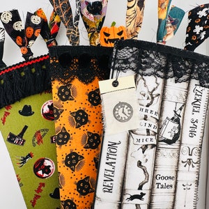 YOUR CHOICE Halloween Fabric Notebook Cover with Paper. Fabric Planner. Journal. Smashbook. Glue Book. Scrapbook. Reusable Fabric Notebook.