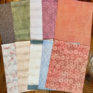 Vintage Patterned Paper Pack, Shabby Chic Kit, Junk Journal, Mixed Media Scraps, Patterned Cardstock, Scrapbooking Paper. Collage Paper.