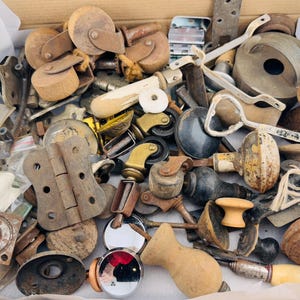 Vintage Hardware Pieces. Assemblage Pieces. Altered Art Supplies. Steampunk. Mixed Media. Found Objects.