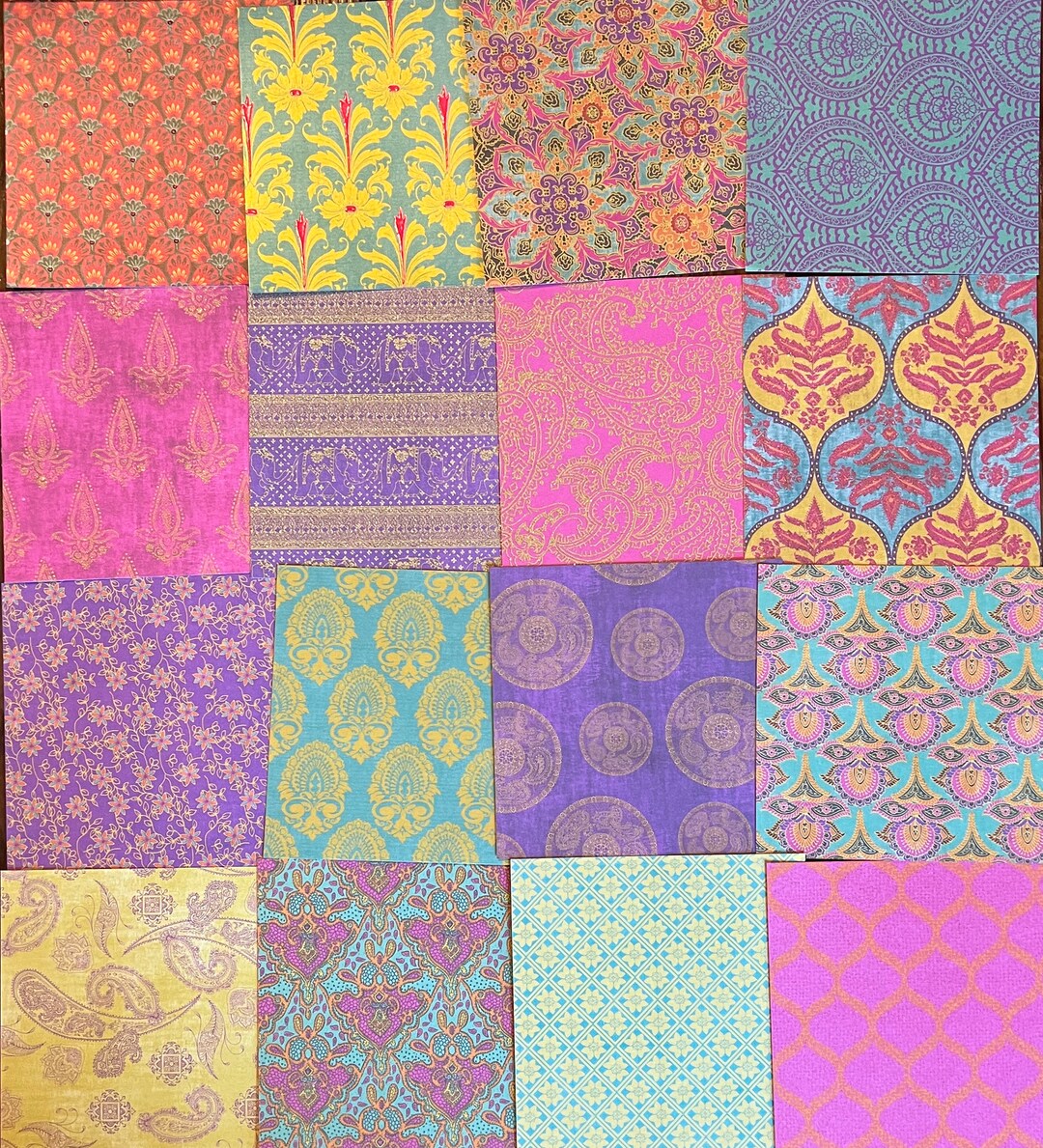 BEAUTIFUL Cardstock Floral Paper. Glitter Paper. Junk Journal Etsy