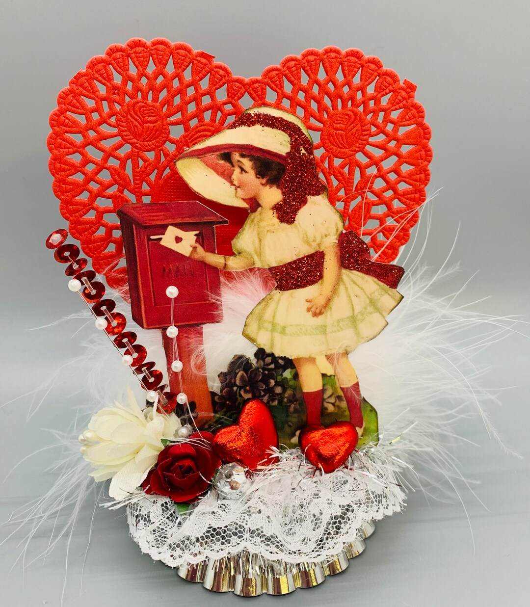 Retro/vintage Valentine Decor. Valentine Decoration. - Etsy