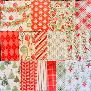 Christmas Scrap Paper Pack. Paper Pieces. Cardstock. Junk Journal. Mixed Media Scraps. Scrapbook. Ephemera Packs. Craft Supplies.Card Making