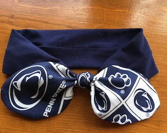 Penn State Stretch Athletic Cheer Headband. Football Bow. Baby Headband. Baby Bow. Football Headband. Penn State Hair Bow. Nittany Lions Bow
