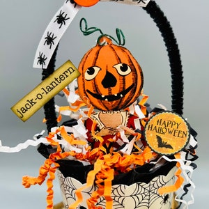 Retro Vintage Halloween Decoration. Tiered Tray Decor. Kitchen Accent. Halloween Gift.
