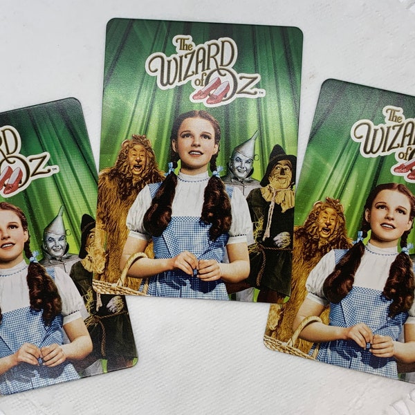 Set of 3 Individual Wizard of Oz Playing Cards. Movie Ephemera. Mixed Media. Collage Pieces. Junk Journal Embellishments.Scrapbook Supplies.