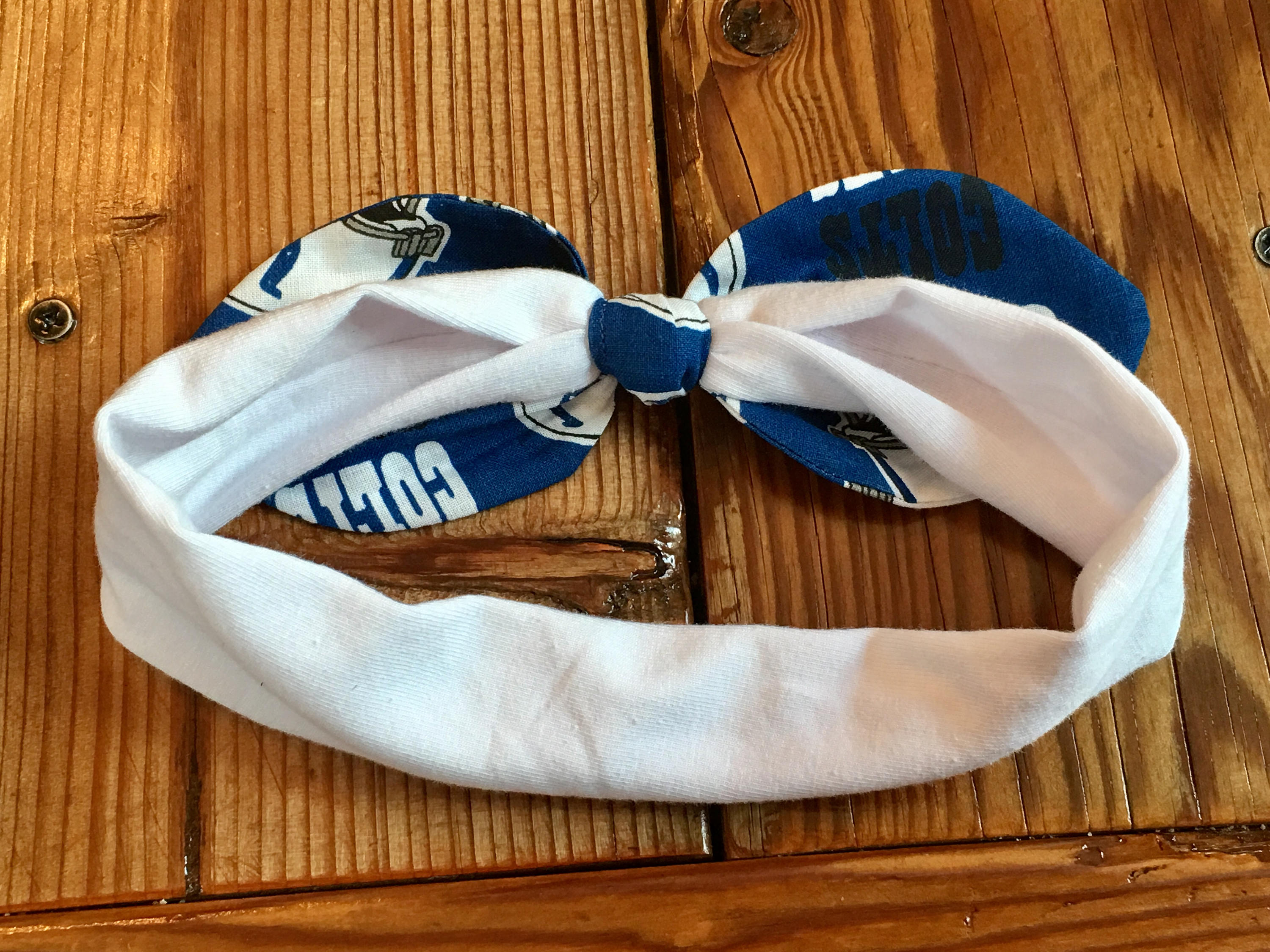 Indianapolis Colts Elastic Headband. Baby Headband. Baby Bow. Etsy