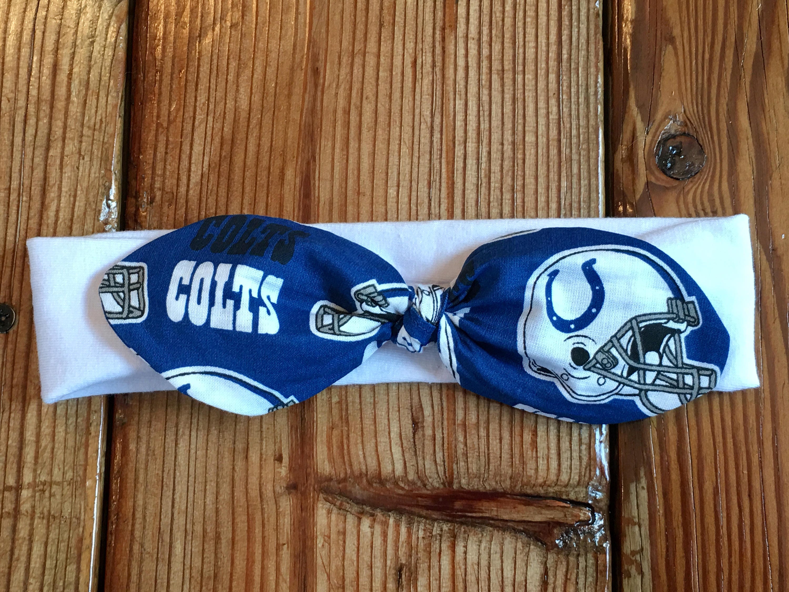 Indianapolis Colts Elastic Headband. Baby Headband. Baby Bow. Etsy