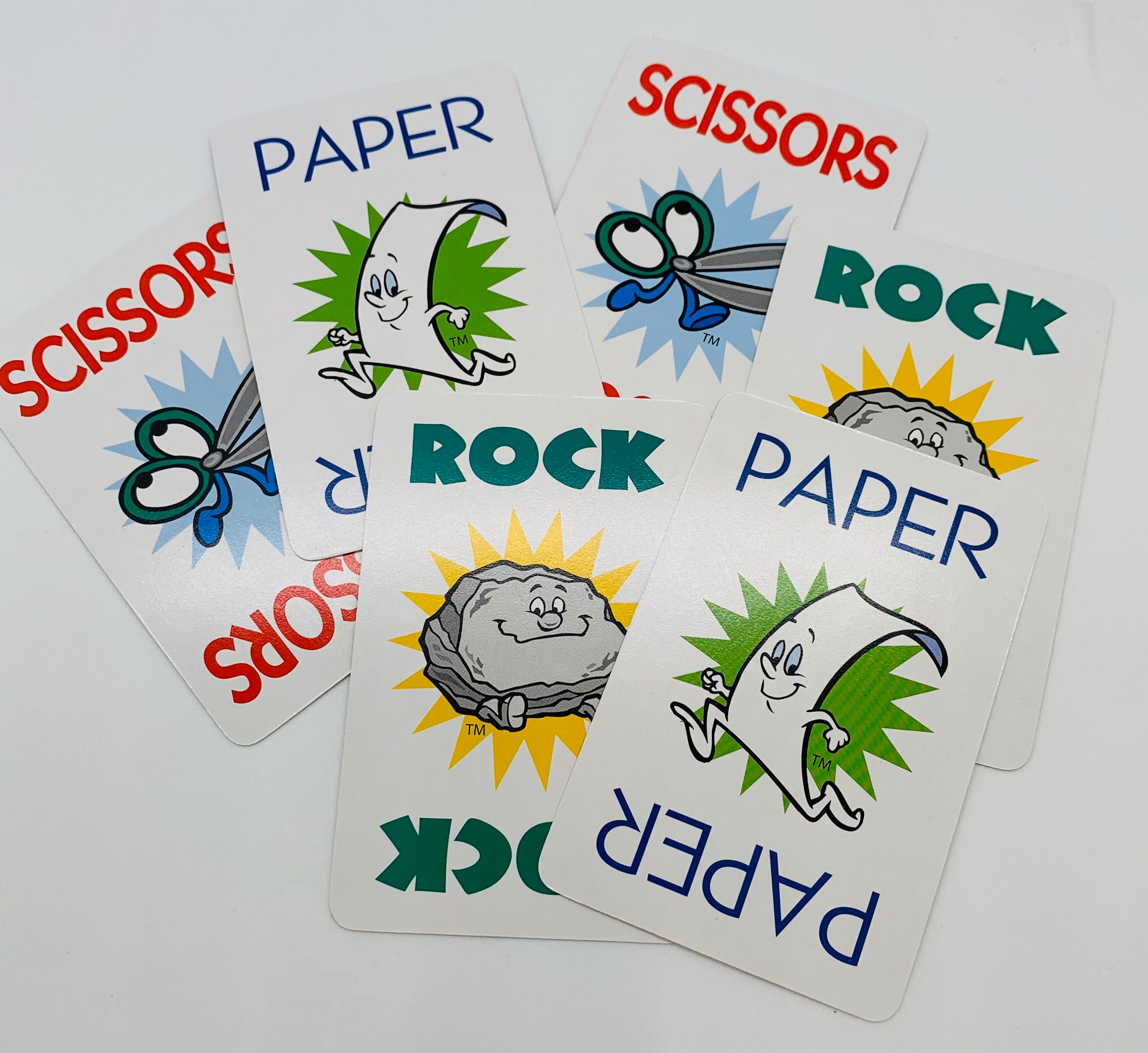 Set of 3 Individual Rock Paper Scissors Playing Cards. Etsy