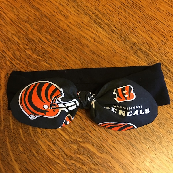 Cincinnati Bengals Stretch Cheer Headband. Baby Headband. Baby Bow. Football. NFL Football Knit Headband. Bengals Hair Accessory. Teen. Gift