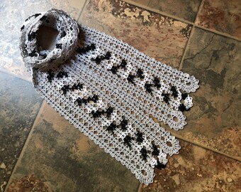 handmade crochet scarf, easy to coordinate, wear all seasons