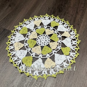 handmade heart design crochet doily, home decor, unique image 4