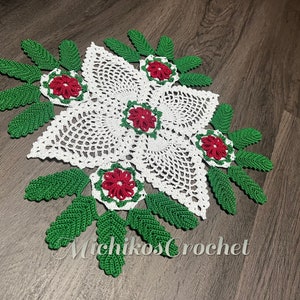 handmade Christmas doily, home decor, holiday decor, gift