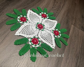 handmade Christmas doily, home decor, holiday decor, gift