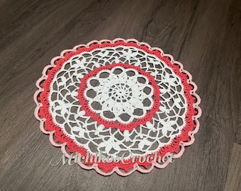 handmade crochet doily, home decor, unique