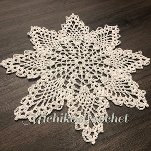handmade crochet white doily, home decor