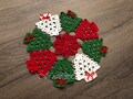handmade Christmas tree crochet colorful doily, home decor, holiday decor