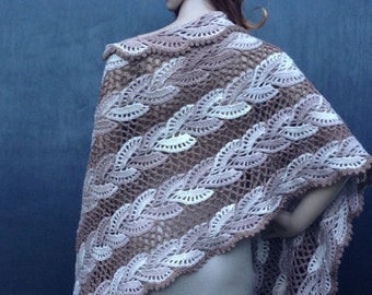 Crochet Cappuccino Color Shawl,Bridal Cover Up,Shrug,Fall Shawl,Soulder Shawl,Women Accessories,WinterWedding Shawl,Crochet Shawl