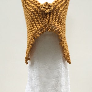 Wedding Shawl,Ring stile,Bridal bolero, Wedding bolero, Shawl, Crochet Shawl, Winter Wedding cover ups,Mustard color,Shoulder Shawl,