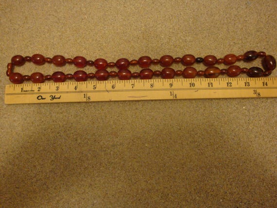 Vintage 30" Translucent Marbled Cherry Bakelite N… - image 7