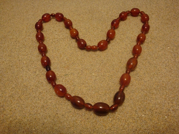 Vintage 30" Translucent Marbled Cherry Bakelite N… - image 1