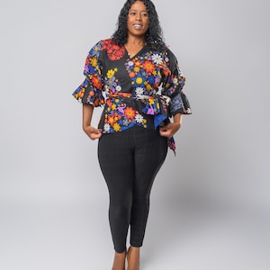 Tema Floral Wrap Top