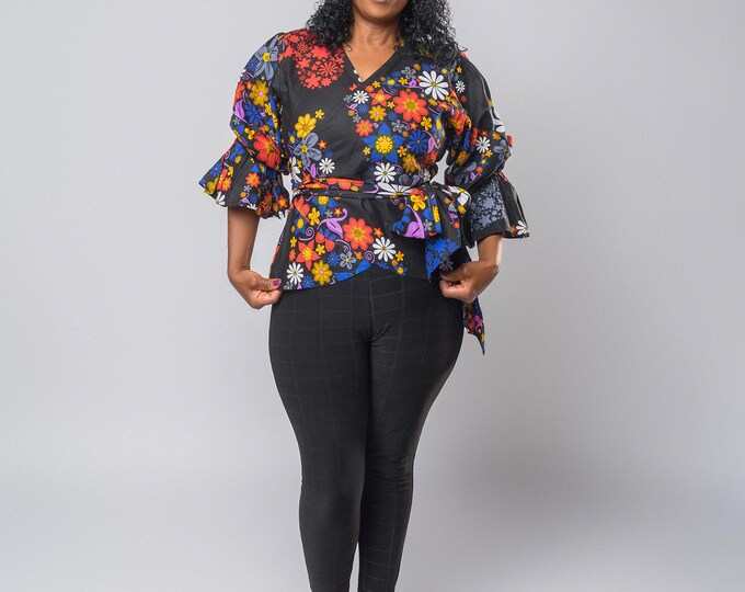 Tema Floral Wrap Top