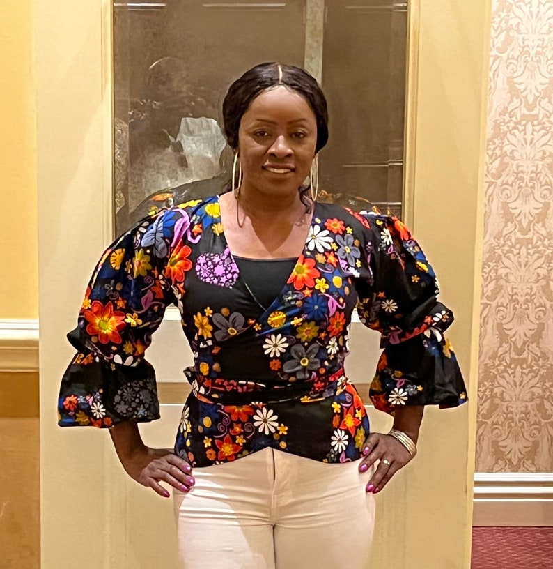 Dream Date Floral Print Wrap Top