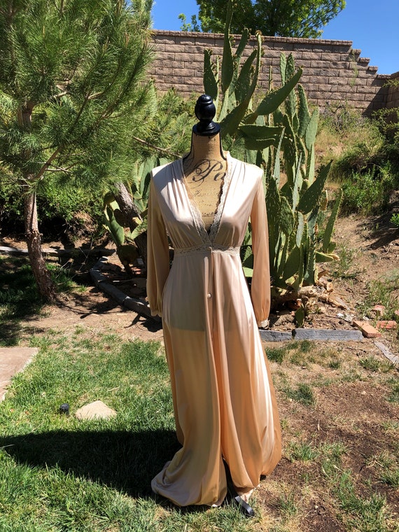 Beautiful vintage 1960s champagne lingerie robe sm